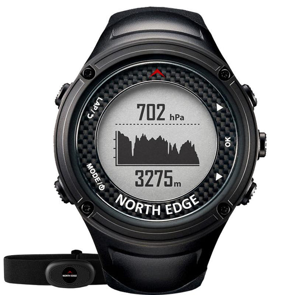 NORTH EDGE Men Sport GPS Bluetooth Altimeter Barometer Compass Thermometer Watches Heart Rate Monitor Pedometer Digital Watch