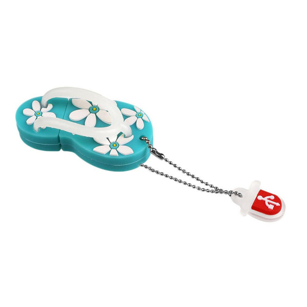 8GB Cartoon Beach Slippers USB 2.0 Flash Pen Drive Memory Storage U Disk Gifts