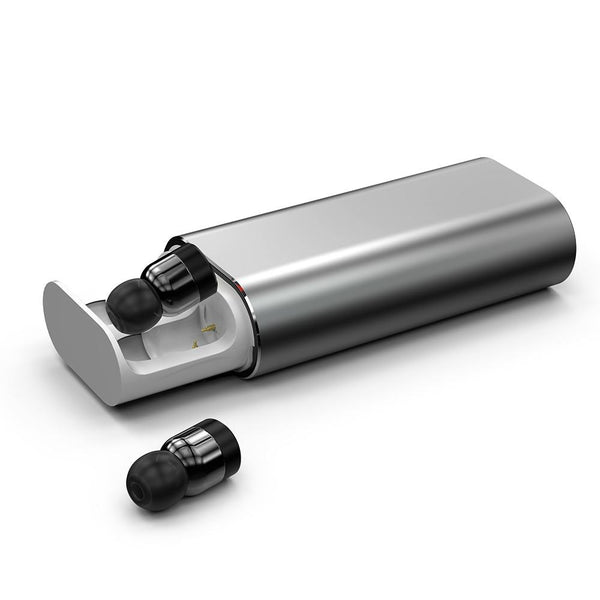 T10 Dual TWS True Wireless Bluetooth Headphones In-ear Stereo Music Headsets IPX4 Invisible Earphone Hands-free w/ Microphone 2000mAh Charging Box Power Bank