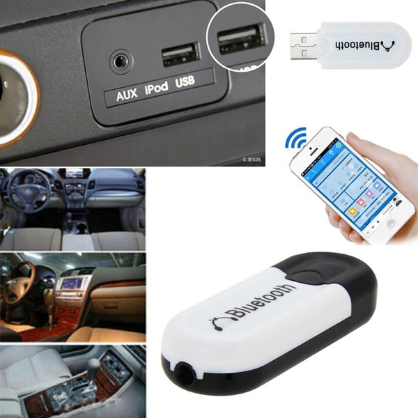 Bluetooth USB A2DP Adapter Dongle Blutooth Music Audio Receiver Wireless Stereo 3.5mm Jack for Car AUX Android/IOS Mobile Phone