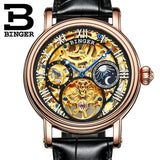 Switzerland BINGER watches men luxury brand Tourbillon Relogio Masculino water resistant Mechanical Wristwatches B-1171