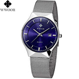 Men's Watches New Top Brand Luxury Waterproof Ultra Thin Date Clock Male Steel Strap Casual Quartz Watch Men Sport Wrist Watch