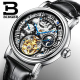 Switzerland BINGER watches men luxury brand Tourbillon Relogio Masculino water resistant Mechanical Wristwatches B-1171-3