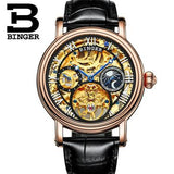 Switzerland BINGER watches men luxury brand Tourbillon Relogio Masculino water resistant Mechanical Wristwatches B-1171-4