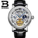 Switzerland BINGER watches men luxury brand Tourbillon Relogio Masculino water resistant Mechanical Wristwatches B-1171-4