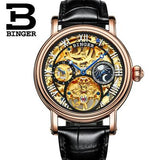 Switzerland BINGER watches men luxury brand Tourbillon Relogio Masculino water resistant Mechanical Wristwatches B-1171