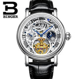 Switzerland BINGER watches men luxury brand Tourbillon Relogio Masculino water resistant Mechanical Wristwatches B-1171