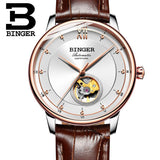 Switzerland BINGER watches men Ultra-thin Japan 90S5 Automatic Movemt Tourbillon sapphire Mechanical Wristwatches B-1180