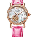 Switzerland Binger Women's watches fashion luxury clock leather strap automatic winding mechanical Wristwatches B-1132L-4