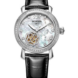 Switzerland Binger Women's watches fashion luxury clock leather strap automatic winding mechanical Wristwatches B-1132L-2