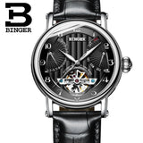 Switzerland watches men luxury brand BINGER business sapphire Water Resistant leather strap Mechanical Wristwatches B-1172-2