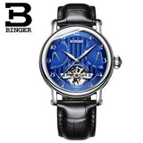 Switzerland watches men luxury brand BINGER business sapphire Water Resistant leather strap Mechanical Wristwatches B-1172-2