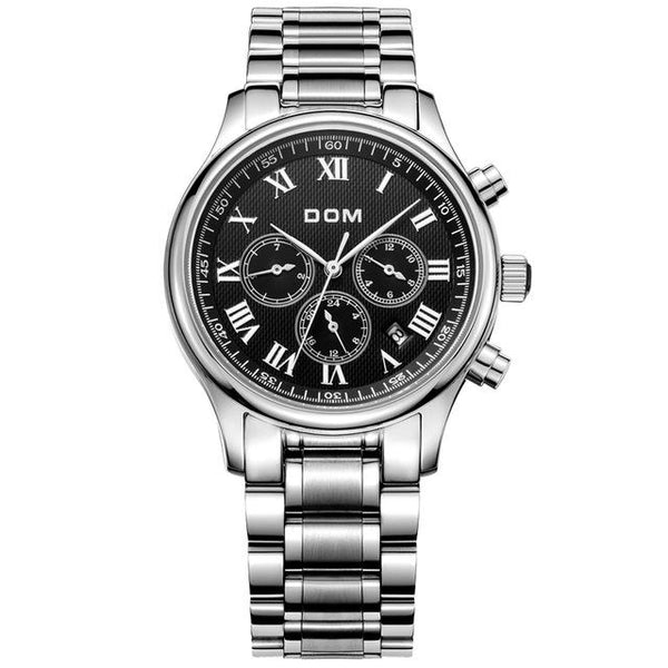 DOM  men watches top brand luxury watch waterproof mechanical watch leather watch Business reloj hombre marca de lujo M-56