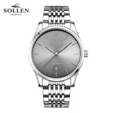 reloj hombre new fashion simple quality steel automatic mechanical men watch Original genuine ultra-thin waterproof male watches