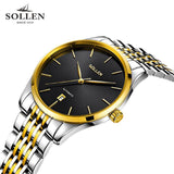 reloj hombre new fashion simple quality steel automatic mechanical men watch Original genuine ultra-thin waterproof male watches