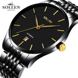 reloj hombre new fashion simple quality steel automatic mechanical men watch Original genuine ultra-thin waterproof male watches