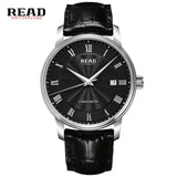 READ automatic Watches Branded Mens Classic Stainless Steel Self Wind Skeleton Mechanical Watch Fashion Cross Wristwatch R8040