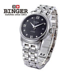 Switzerland men's watch luxury brand Wristwatches BINGER 18K gold Automatic self-wind full stainless steel waterproof  B-1102G-8