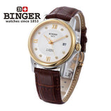 Switzerland men's watch luxury brand Wristwatches BINGER 18K gold Automatic self-wind full stainless steel waterproof  B-1102G-8