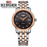 Switzerland BINGER men's watch luxury brand Mechanical Wristwatches movement full stainless steel  BG-0405-8
