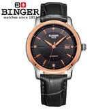 Switzerland BINGER men's watch luxury brand Mechanical Wristwatches movement full stainless steel  BG-0405-8