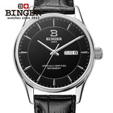 Switzerland men's watch Wristwatches luxury brand BINGER luminous Mechanical Wristwatches leather strap Waterproof clock B5008-5