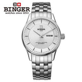 Switzerland men's watch Wristwatches luxury brand BINGER luminous Mechanical Wristwatches leather strap Waterproof clock B5008-5