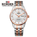 Switzerland men's watch Wristwatches luxury brand BINGER luminous Mechanical Wristwatches leather strap Waterproof clock B5008-5