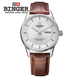 Switzerland men's watch Wristwatches luxury brand BINGER luminous Mechanical Wristwatches leather strap Waterproof clock B5008-5
