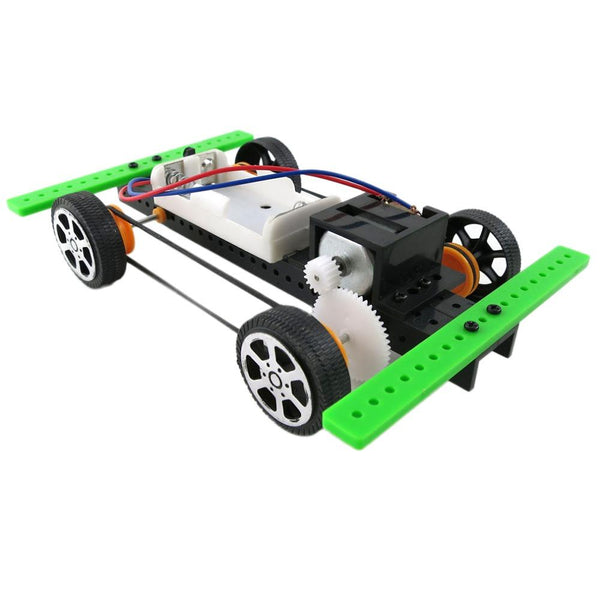 New Self assembly DIY Mini Battery Powered Car Model Kit Children Kids Educational Toy Giftest Wholesale