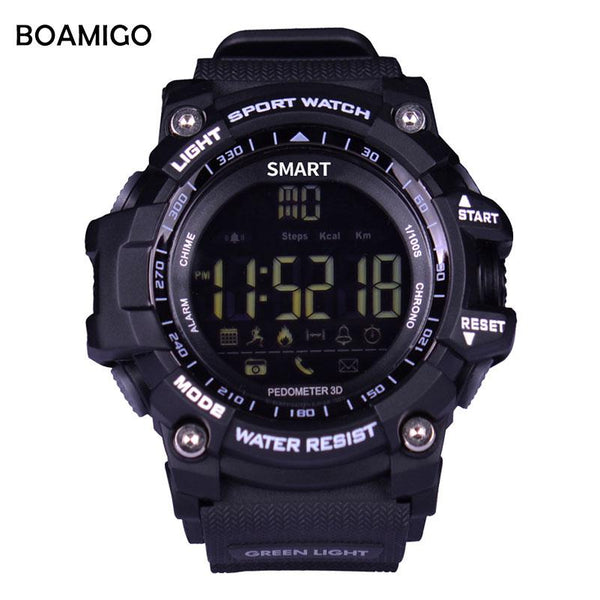 Smart Watches men Sports Wristband BOAMIGO Fashion Watches Call Message Reminder pedometer Calories bluetooth waterproof watch