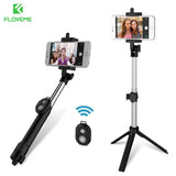 FLOVEME Phone Tripod Selfie Stick Bluetooth Foldable Selfiestick For iPhone Android For Samsung Xiaomi Huawei Remote Handheld