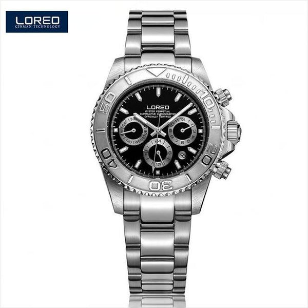 LOREO Design Auto Date Watches Steel Brand Automatic Mechanical Watch Men Watch 200M Waterproof  Luminous Wristwatches AB2062
