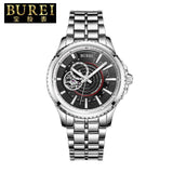 BUREI Brand Crystal Sapphire Men Sports Automatic Mechanical Watch Waterproof Male Wristwatches With Premiums Package 15009