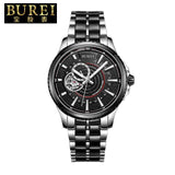 BUREI Brand Crystal Sapphire Men Sports Automatic Mechanical Watch Waterproof Male Wristwatches With Premiums Package 15009