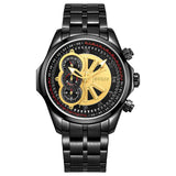 BUREI Brand Men Sapphire Crystal Casual Quartz Watch Waterproof Luminous Wristwatches With Premiums Package 17002