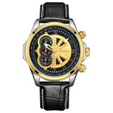 BUREI Brand Men Sapphire Crystal Casual Quartz Watch Waterproof Luminous Wristwatches With Premiums Package 17002