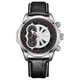 BUREI Brand Men Sapphire Crystal Casual Quartz Watch Waterproof Luminous Wristwatches With Premiums Package 17002