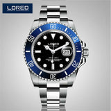 LOREO Christmas Gift Automatic Men Watch Factory Stainless Steel Bracelet Free Shipping With Gift Box Luminous Waterproof AB2280