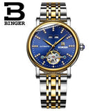 Switzerland BINGER men's watch luxury diamond Full stainless Steel sapphire Superior quality Mechanical Wristwatches B-1173-4