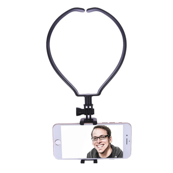 Universal Mini Selfie Stick Hands-free Monopod Shoot Holder Neck Selfie Clamp Mount For Smart Phone