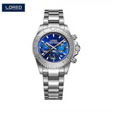 LOREO 2017 Luminous Watch Men Brand Luxury Men Clock Men Steel Wristwatch Male Mechanical Wristwatches Relogio Masculino AB2056