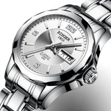 2017 Binger Watch Women Luxury Brand Japan Automatic Mechanical Movement Wrist Sapphire Waterproof Ladies Watch gold 8051