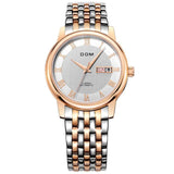DOM Men mens watches top brand luxury waterproof mechanical stainless steel watch Business gold watch reloj M-54