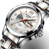 2017 Binger Watch Women Luxury Brand Japan Automatic Mechanical Movement Wrist Sapphire Waterproof Ladies Watch gold 8051-7