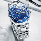 CARNIVAL Design Classic Men's Mechanical 50M Diving Series Waterproof Watches Stainless Steel Luxury Brand Watch Man Relogio