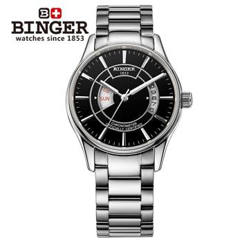 Sapphire Men's Watch Wrist Watches Male Japanese Movement Switzerland Mechanical Men Watch Automatic Binger Luxury Brand B5007