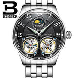Switzerland Mechanical Men Watches Binger Role Luxury Brand Skeleton Wrist Sapphire Waterproof Watch Men Clock Male Men Watch