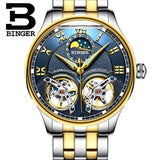 Switzerland Mechanical Men Watches Binger Role Luxury Brand Skeleton Wrist Sapphire Waterproof Watch Men Clock Male Men Watch