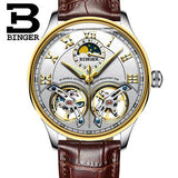 Switzerland Mechanical Men Watches Binger Role Luxury Brand Skeleton Wrist Sapphire Waterproof Watch Men Clock Male Men Watch